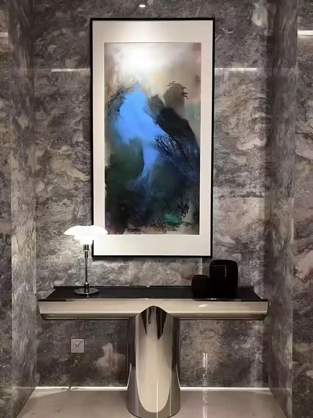 爱米高家具深圳湾壹号极简风大平层入户实景 07